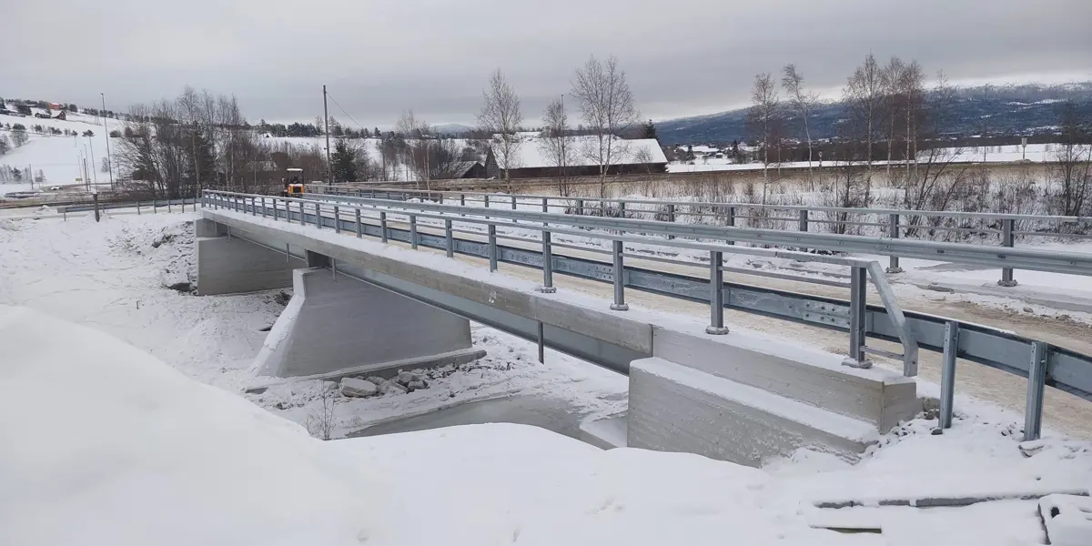 Tunheim bridge on Tynset has now been completely rehabilitated. Photo: Beerenberg