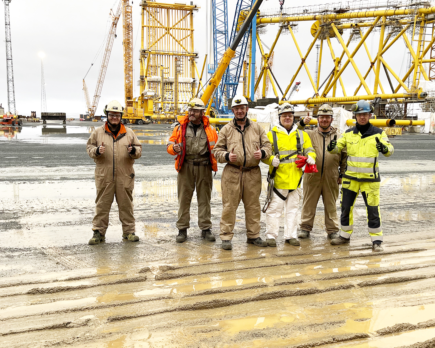 Beerenberg employees are looking forward to continue the work for Aker Solutions in Verdal. Photo: Beerenberg