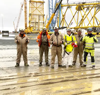 Beerenberg employees are looking forward to continue the work for Aker Solutions in Verdal. Photo: Beerenberg